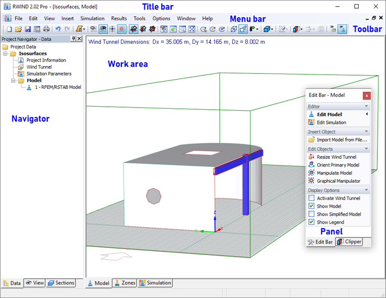 RWIND-Programmfenster